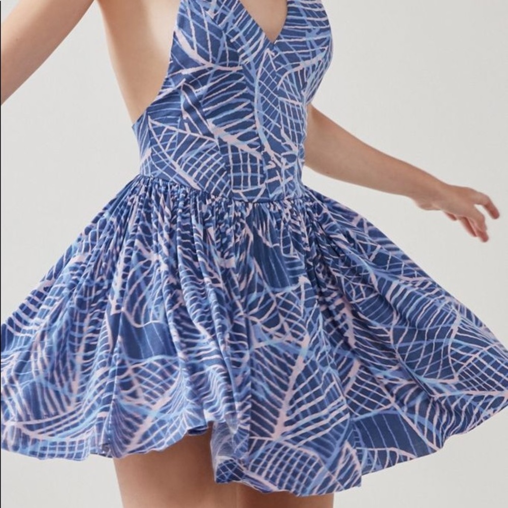Kimchi Blue Printed Fit + Flare Romper